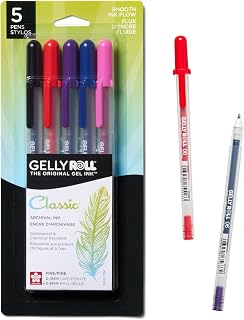 Sakura Gelly Roll Classic, Fine Pt, Colors may vary, 5 Count