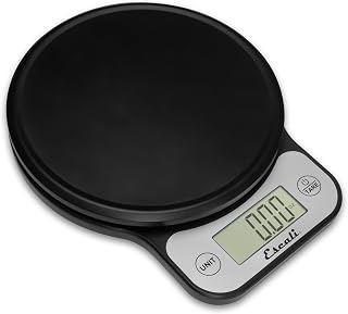 Escali Telero Digital Food Scale, High Precision Kitchen Scale for Cooking, Baking, Portion Control, Meal Prep, Weigh in Grams and Ounces, 11 lb Capacity, Black (T136)