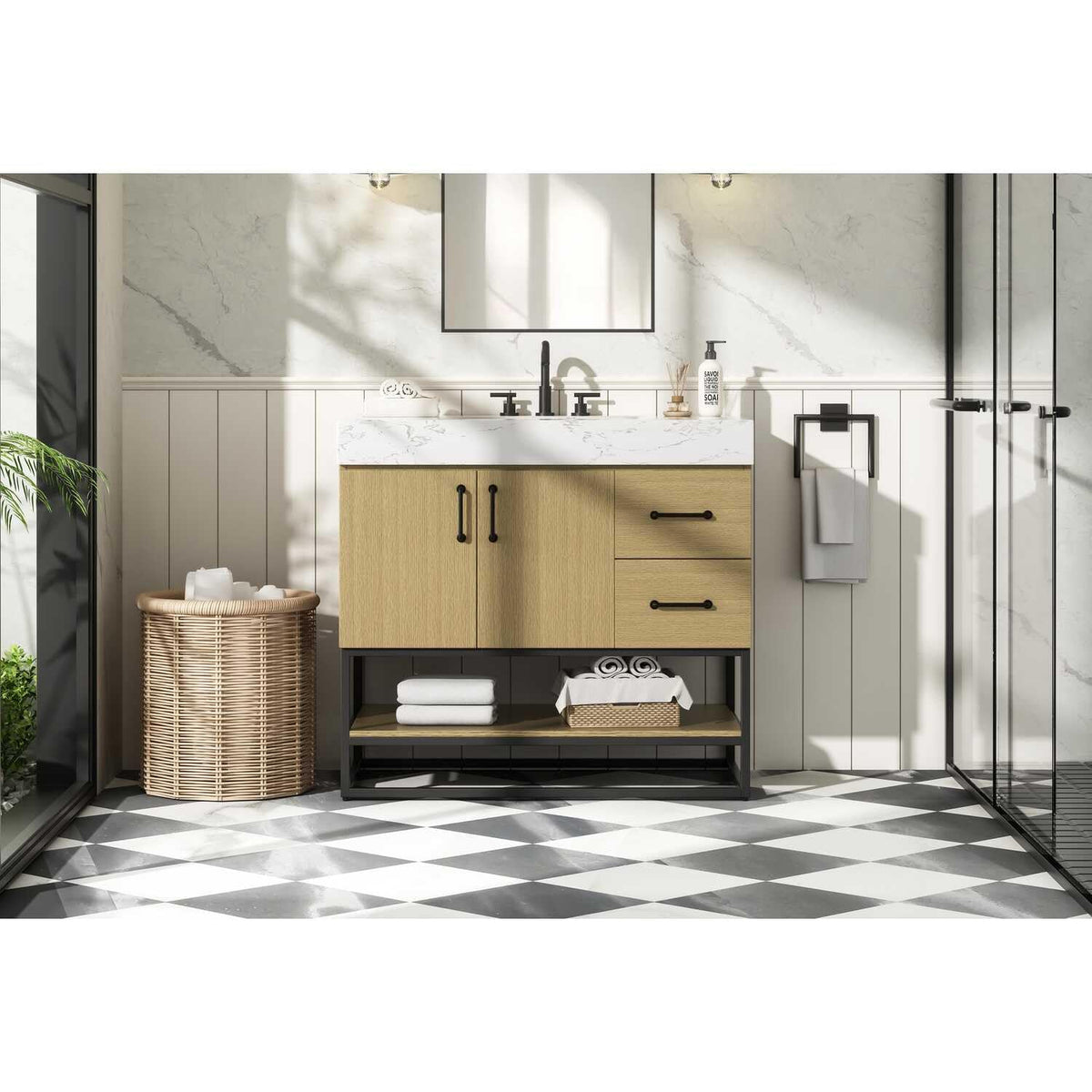 Caroline Bathroom Vanity Honey Brown by Lighting Design – Wood, Honey Brown, Model VF29236MHB