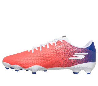 Men's SKX_2 Club Football Boots for Soft Ground by Skechers – White Blue Pink, Model 252133 BBLP