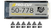 PRO-CUT Carbide Insert Tips with Custom Radius and Chip Breaker for Rotor Matching Systems and B17 Bench Lathe, Smooth Cuts, Long Lasting, Includes 6 T8 Retention Screws