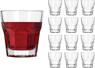 Libbey 70674 Whisky Glass Gibraltar, Pressed Glass, Set of 12, 237 ml