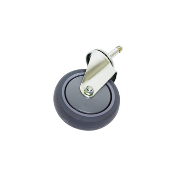 4" rubber wheel caster by Thunder Group – Stainless Steel, Silver, Model PLCB4140