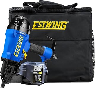 Estwing ECN90 Pneumatic 15 Degree 3-1/2" Coil Framing Nailer with 1/4" NPT Industrial Swivel Fitting and Bag