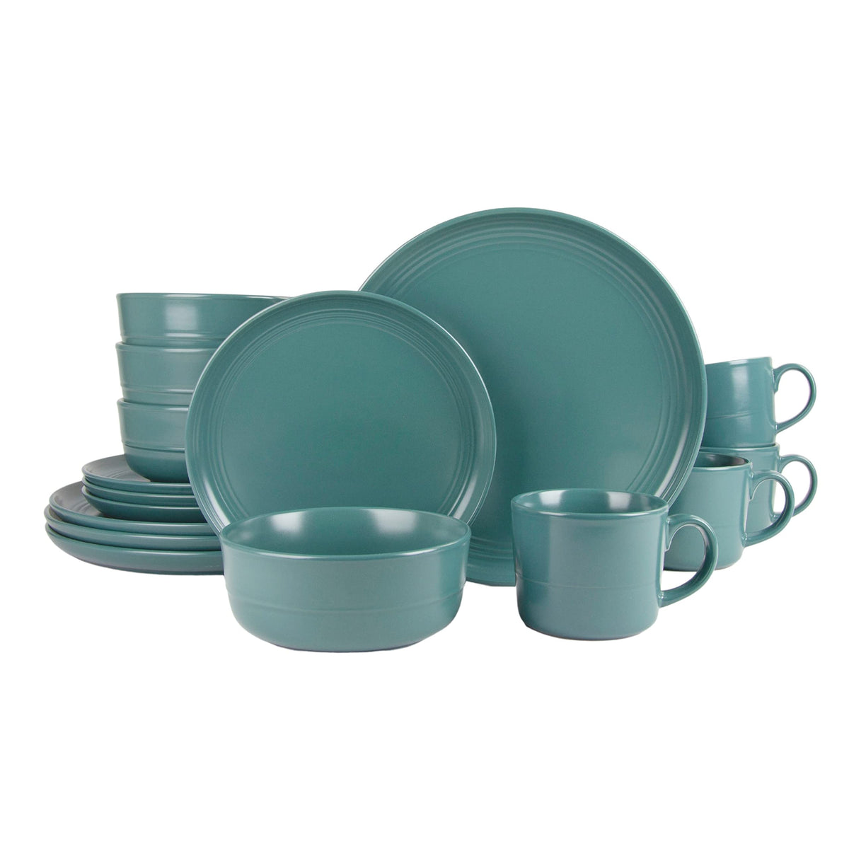 10 Strawberry Street 16 Piece / Emerald Green / 1 Dinnerware Sets