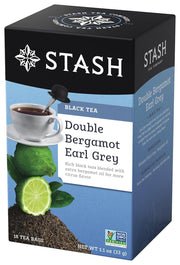 Double Bergamot Earl Grey Black Tea by Stash – 18 Count (Pack of 1), Double Bergamot, Model 8209