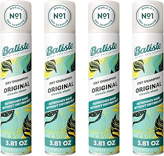 Batiste Instant Hair Refresh Dry Shampoo, Original Classic Clean, Refreshes Hair Without Drying Out, 3.81 oz (Pack of 4)