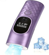 IPL Laser Hair Removal with Painless Ice Cooling 999,999 Flashes Purple