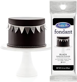 Satin Ice Fondant for Cake Decorating, Black (4.4 Ounce)