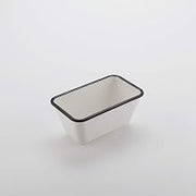 American Metalcraft MRCW6 Rectangular Melamine Serving Bowl, Black Rimmed/White, 26-Ounces