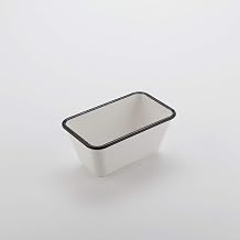 American Metalcraft MRCW6 Rectangular Melamine Serving Bowl, Black Rimmed/White, 26-Ounces