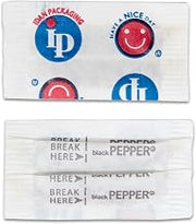 Black Pepper Packets. 3000 ct. Individual Pepper Packets.
