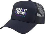 Support Squad Cornelia De Lange Syndrome Awareness Trucker Hat with Adjustable Mesh Back