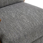 Performance Fabric Recliner with Wood Arms by Furnifact – Performance Fabric, Hardwood and plywood frame construction, Grey