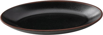 Yanco NA-310BK Nature Art Oval Plate, 10 1/2"" X 5 1/4"" X 1 1/2"" DEEP OVAL PLATE, Melamine, Black, Pack of 24