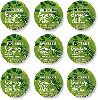 Burt's Bees Lip Butter .4oz Tin - Rosemary and Lemon - 9 Count Value Pack