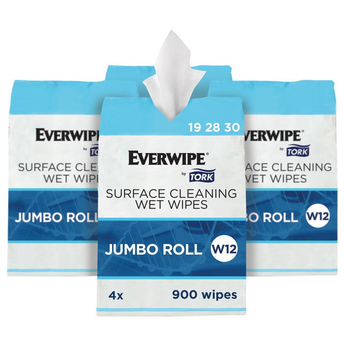 Everwipe by Tork Surface Cleaning Wet Wipe W12, 4 x 900 wipes, 192830