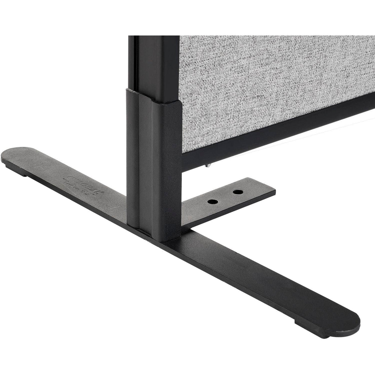48-1/4"W x 73-1/2"H Deluxe Freestanding 3-Panel Corner Room Divider by Global Industrial – Alloy Steel, Grey, Model 695083GY