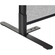 36-1/4"W x 72" H Freestanding 3-Panel Corner Room Divider with Partial Window by Global Industrial – Alloy Steel, Grey, Model 695045GY