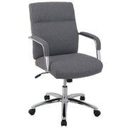 High Back Fabric Task Chair by Global Industrial – Textile, Gray, Model 81157M
