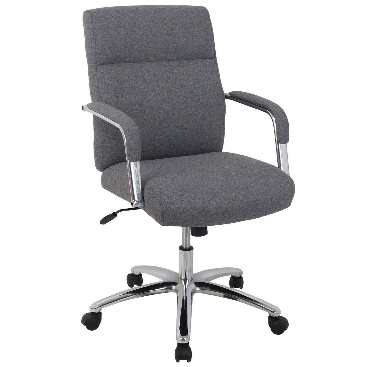 High Back Fabric Task Chair by Global Industrial – Textile, Gray, Model 81157M