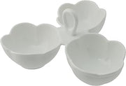 10 Strawberry Street Whittier 3 x 8 Oz Bowls Caddy, White