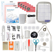 SE2000 5" x 7" Embroidery & Sewing Machine Bundle with Brother ScanNCut SDX12E Vinyl Cutter – 5" x 7", Plastic, White, Pack of 2, Model BRTHR-DX125-BUNDLE-10