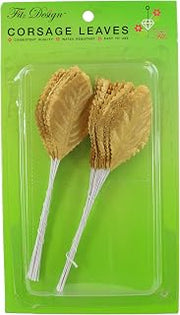 Reliant Ribbon FT-MA3843 Floral Accessories - Foil Shine Metallic Leaves Rd, 2-1/4 Inch, Gold