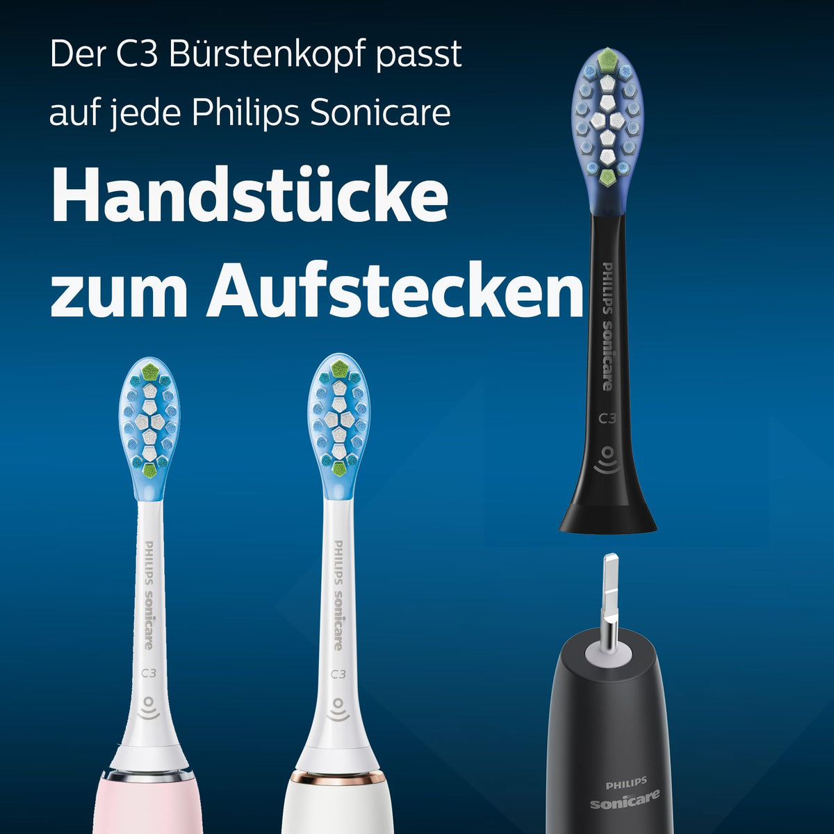 PHILIPS 2 Count (Pack of 1) / Old / White Toothbrush Replacement Heads