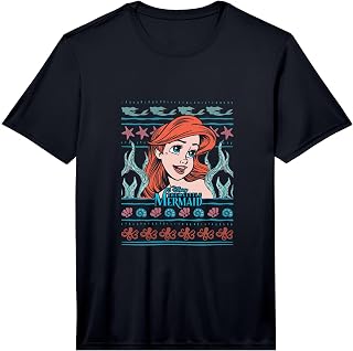 Disney Christmas The Little Mermaid Ariel Ugly Sweater Performance T-Shirt