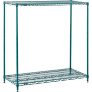 Nexel 2 Tier Wire Shelving Starter Unit by Global Industrial – Steel, Green, Model 18723G2