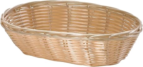 Tablecraft 2474 Handwoven Basket Oval, 9"W x 6"D x 2-1/4" H