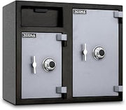 Mesa Safe MFL2731CC All Steel Depository Safe with Two Combination Locks, 6.7-Cubic Feet, Black and Grey