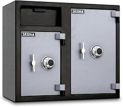 Mesa Safe MFL2731CC All Steel Depository Safe with Two Combination Locks, 6.7-Cubic Feet, Black and Grey