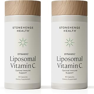 Stonehenge Health Dynamic Liposomal Vitamin C 1500mg - 90 Capsules - Advanced Formula - Phospholipids sourced from Non-GMO Sunflower, Supports Healthy Immune System (Pack of 2)