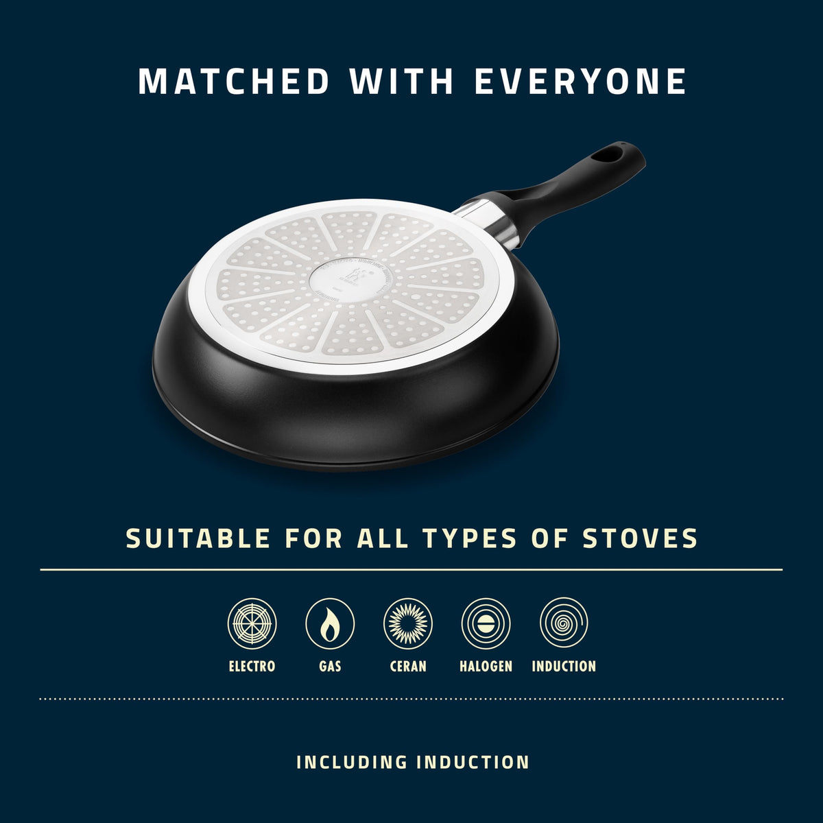 by ZWILLING Breeze Frying Pan 24 cm with Non-Stick Ceramic Coating Suitable for Induction Cookers by HENCKELS – 24 cm, 1.63 liters, Ceramic Aluminium, Schwarz, Model 1033204