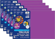 Tru-Ray Construction Paper, Magenta, 12" x 18", 50 Sheets Per Pack, 5 Packs