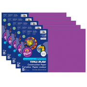 Tru-Ray Construction Paper by DIXON TICONDEROGA CO - PACON – 12" x 18", Paper, Magenta, Pack of 5, Model PAC103032-5