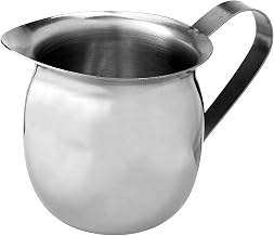 Winco 5 oz Bell Stainless Steel Creamer | Stainless, Great for Cream, Coffee Service and Table Service