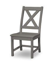 ® Braxton Dining Chair by Polywood – High Density Polyethylene (HDPE), Slate Grey, Model TGD180GY