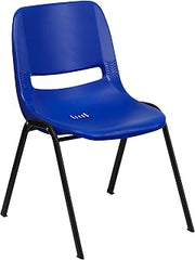 Flash Furniture Hercules Kids 12 in Ergonomic Stack Chair, Black | Black Frame, Ergonomic, Shell Seat, 440 LBS. Weight Capacity