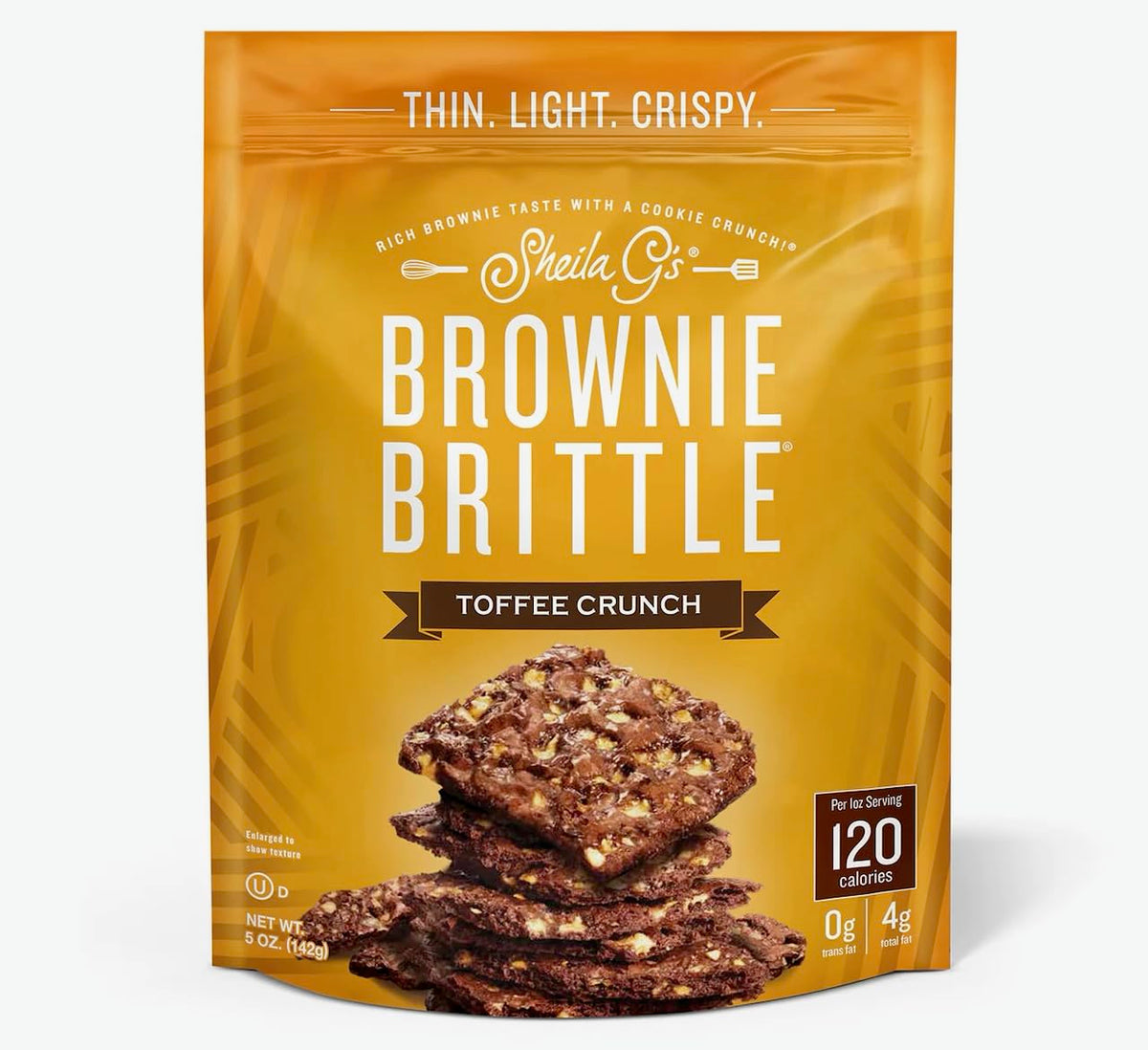 Sheila Gs Toffee Crunch Brownie Brittle by Sheila G's – 2.75 Ounce (Pack of 8), No Color, Pack of 8