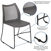 Flash Furniture Grey / Set of 1 / Contemporary Stacking Chairs