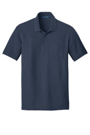 Unisex Core Classic Pique Pocket Polo by Port Authority – X-Large, Cotton, River Blue Navy, Model 1145275