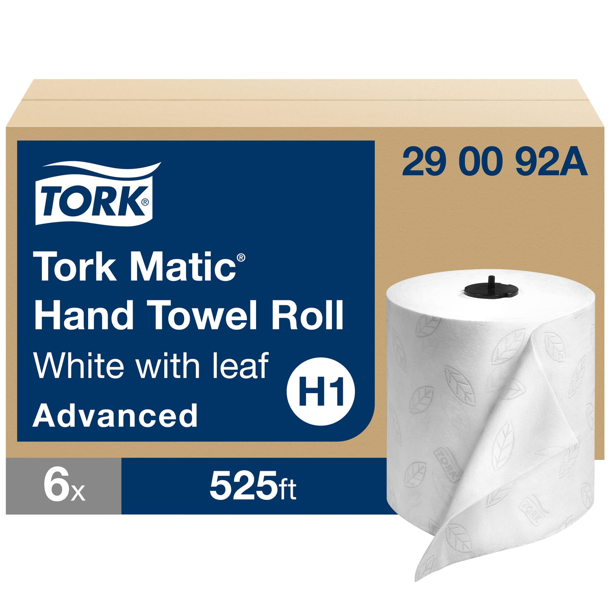 Matic Hand Towel Roll Dispenser by Tork – Plastic, White, Pack of 6