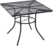 Global Industrial 36" Square Steel Mesh Outdoor Cafe Table, 29" H