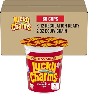 Lucky Charms Cup, 25% Less Sugar, 2 oz (Pack of 60)