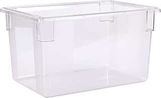 Carlisle FoodService Products Storplus Food Storage Container with Stackable Design for Catering, Buffets, Restaurants, Polycarbonate (Pc), 21.5 Gallons, Clear