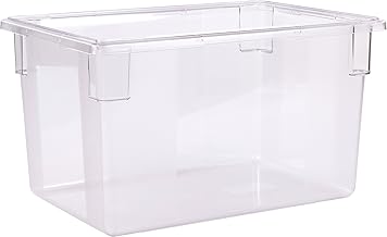 Carlisle FoodService Products Storplus Food Storage Container with Stackable Design for Catering, Buffets, Restaurants, Polycarbonate (Pc), 21.5 Gallons, Clear