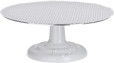Cast Iron and Non-Slip Pad Cake Stand by Ateco – #612 12" Round, Cast Iron Base, Cast Iron, White